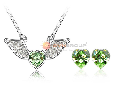 Rhodium Plated | CZ Studded Pendant Sets